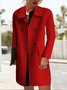 Long Sleeve Plain Regular Loose Coat For Women