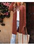 Women Yarn/Wool Yarn Plain Long Sleeve Comfy Casual Cardigan