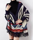 Women Yarn/Wool Yarn Plain Long Sleeve Comfy Ethnic Cardigan