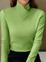 Casual Plain Long Sleeve T-shirt