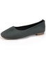 Casual Plain Breathable Slip On Flat Heel Shallow Shoes