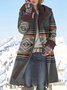 Long Sleeve Ethnic Heavyweight Loose Coat For Women
