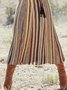 Boho Striped H-Line Natural Maxi Skirt