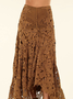 Boho Lace H-Line Natural Lace Maxi Skirt