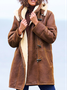 Hoodie Long Sleeve Plain Compound Hair Thicken Loose Hooded Teddy Jacket For Women