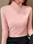 Casual Plain Long Sleeve T-shirt