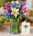 3D Pop Up Birthday Cards Paper Flowers Bouquet Greeting Cards