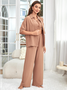 Others Plain Regular Sleeve Regular Fit Simple Pajama Set