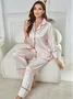 Regular Sleeve Plain Regular Fit Casual Others Pajama Set