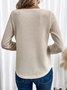 Casual Plain Crew Neck Long Sleeve T-shirt