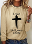 Crew Neck Long Sleeve Cross Regular Micro-Elasticity Regular Fit Blouse For Women