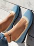 Casual Color Block Breathable Slip On Flat Heel Shallow Shoes
