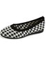 Casual Houndstooth Breathable Slip On Flat Heel Shallow Shoes