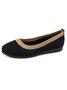 Casual Color Block Breathable Slip On Flat Heel Shallow Shoes