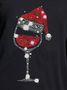 Casual Christmas V Neck Long Sleeve T-shirt