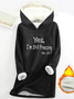 Casual Hoodie Text Letters Hoodie Compound Hair