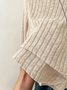 Crew Neck Balloon Sleeve Short Sleeve Plain Lace Regular Micro-Elasticity Loose TUNIC Blouse For Women