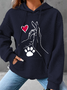 Women Casual Hoodie Pet Dog Hoodie