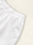 Vacation Casual Loose Cotton Linen Solid Pants