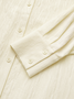Women Plain Shirt Collar Long Sleeve Comfy Boho Midi Dress