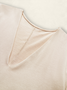 Women Plain V Neck Short Sleeve Comfy Casual Maxi Dress