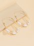 Baroque Style Imitation Pearl Multi-layer Hoop Earrings