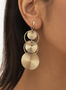 Threaded metal disc earrings