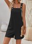 Women Plain Spaghetti Sleeveless Comfy Casual Top With Pants Two-Piece Set