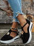 Casual Plain Lace-Up Low Heel Sports Sandals