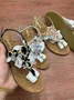 Elegant Plain Slip On Flat Heel Toe-covered Sandals