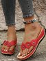 Casual Plain Slip On Flat Heel Thong Sandals