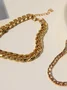 Gold personalized exaggerated anklet set