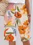 Casual Floral Fifth Pants Pant