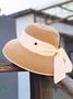 Color Block Wide Brim Straw Hat