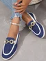 Casual Plain Slip On Flat Heel Shallow Shoes