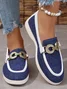 Casual Plain Slip On Flat Heel Shallow Shoes
