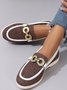Casual Plain Slip On Flat Heel Shallow Shoes