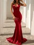 Women Plain V Neck Sleeveless Comfy Sexy Maxi Dress