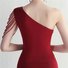 Women Plain One Shoulder Sleeveless Comfy Sexy Maxi Dress