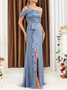 Women Plain Boat Neck Sleeveless Comfy Sexy Maxi Dress