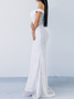 Women Plain Strapless Sleeveless Comfy Sexy Maxi Dress