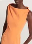 Women Plain Crew Neck Sleeveless Comfy Sexy Maxi Dress