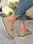 Casual Contrast Stitching Slip On Flat Heel Shallow Shoes