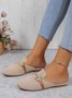 Casual Plain Slip On Flat Heel Mules