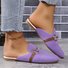 Casual Plain Slip On Flat Heel Mules