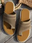 Casual Plain Slip On Flat Heel Slide Sandals