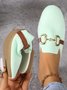Casual Plain Slip On Flat Heel Mules
