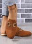 Casual Plain Slip On Flat Heel Mules