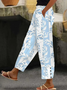 Casual Floral Long Buckle Pant