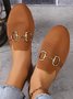 Casual Plain Slip On Flat Heel Mules